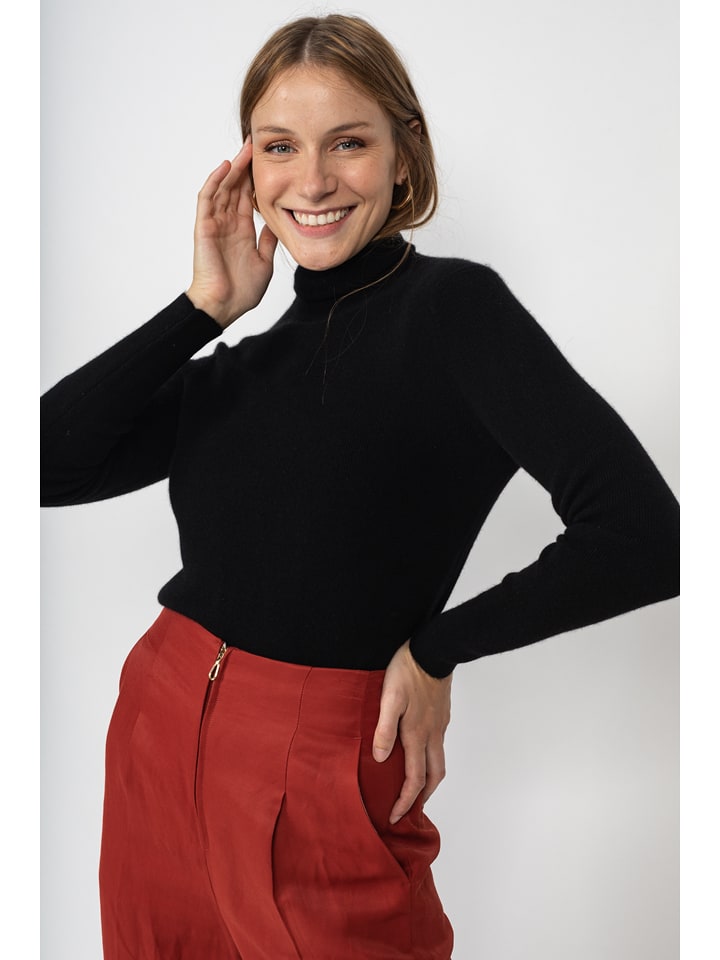 Perfect Cashmere Kaszmirowy golf "Elly" w kolorze czarnym rozmiar: L