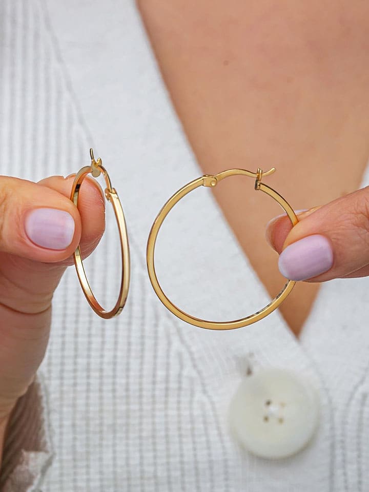 Heliophilia Pozłacane kolczyki-kreole rozmiar: onesize