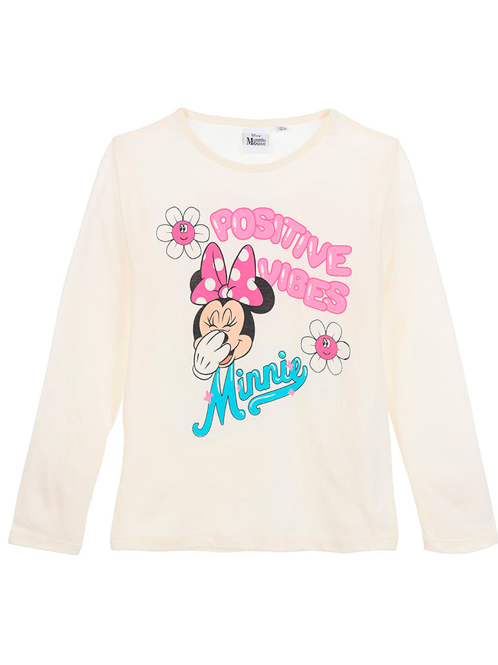 Disney Minnie Mouse Koszulka "Minnie" w kolorze kremowym rozmiar: 104