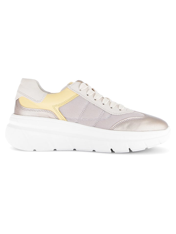 Gabor Skórzane sneakersy w kolorze beżowo-żółtym rozmiar: 40