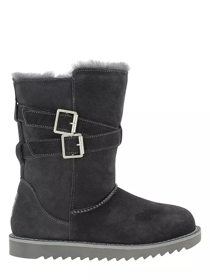 NICEBAY Skórzane kozaki zimowe "Mells Waterproof" w kolorze szarym rozmiar: 40