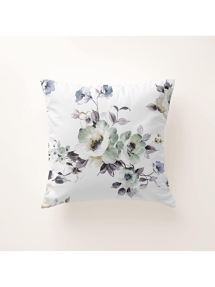 Pierre Cardin Perkalowa poszewka w kolorze niebiesko-białym na poduszkę rozmiar: 65x65 cm