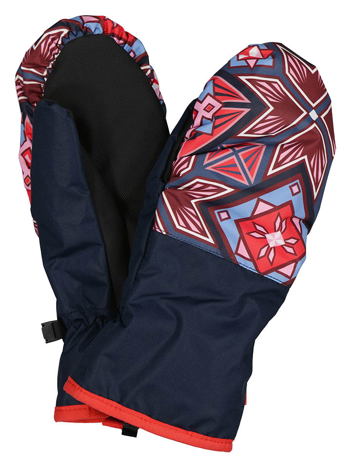 KARI TRAA Rękawiczki w kolorze granatowo-czerwonym rozmiar: M