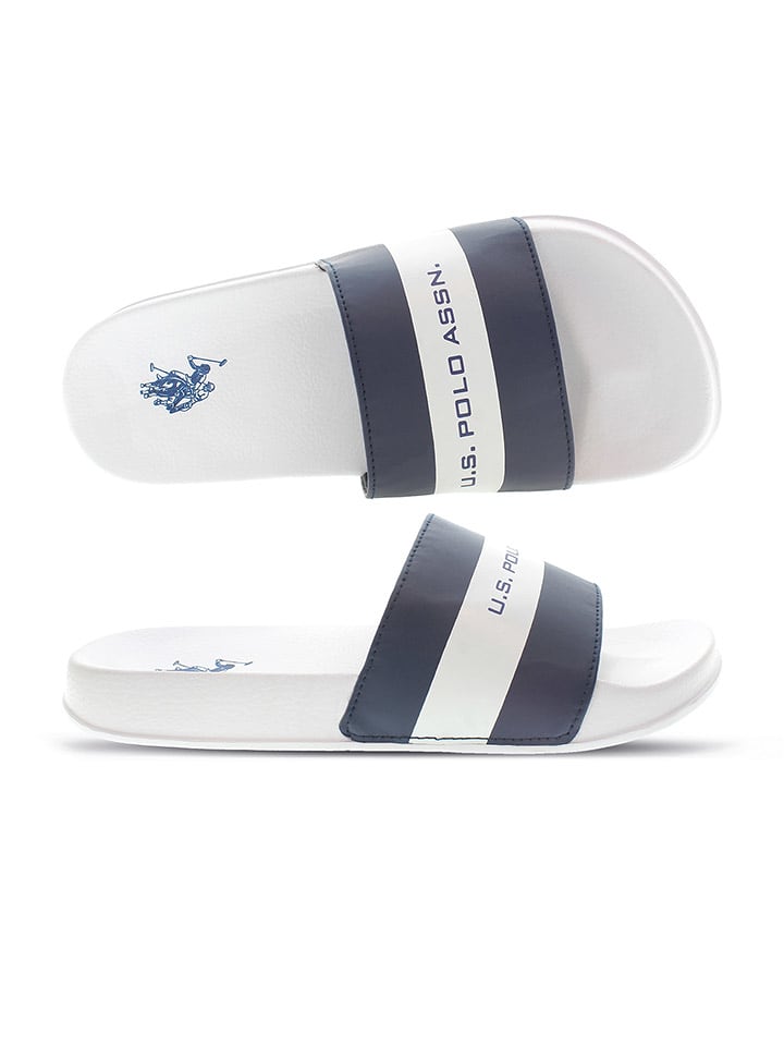 U.S. Polo Assn. Klapki w kolorze biało-granatowym rozmiar: 45