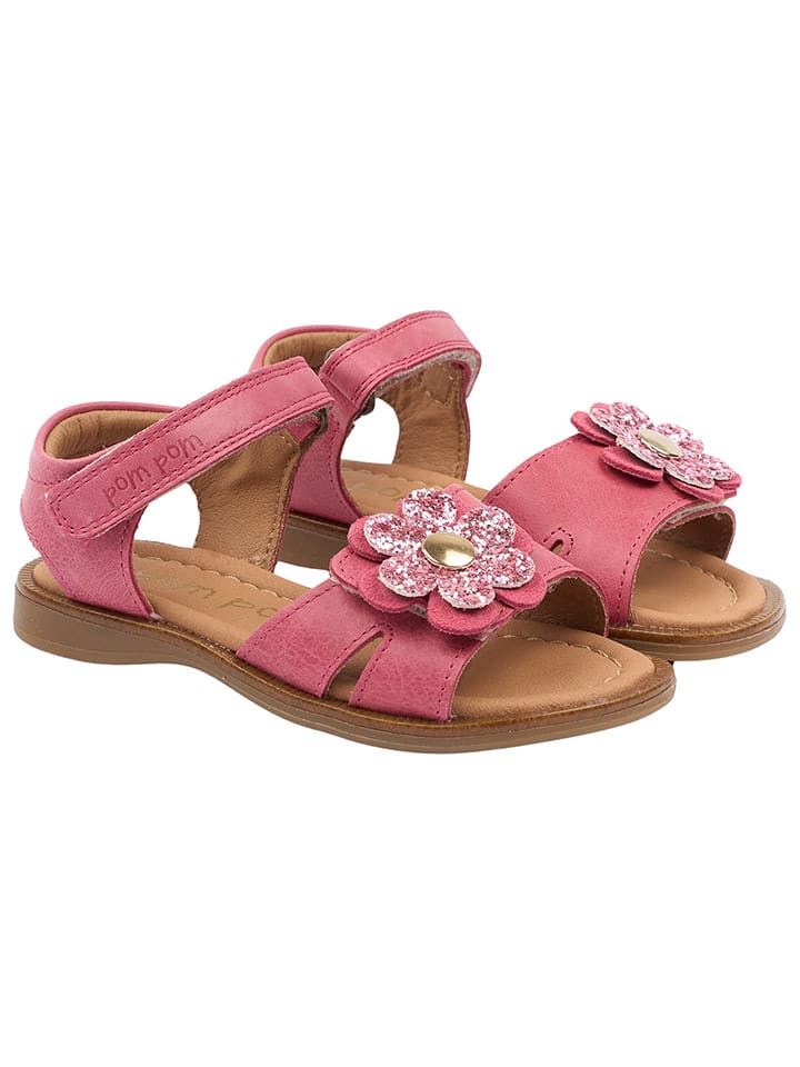 POM POM Skórzane sandały w kolorze różowym rozmiar: 33
