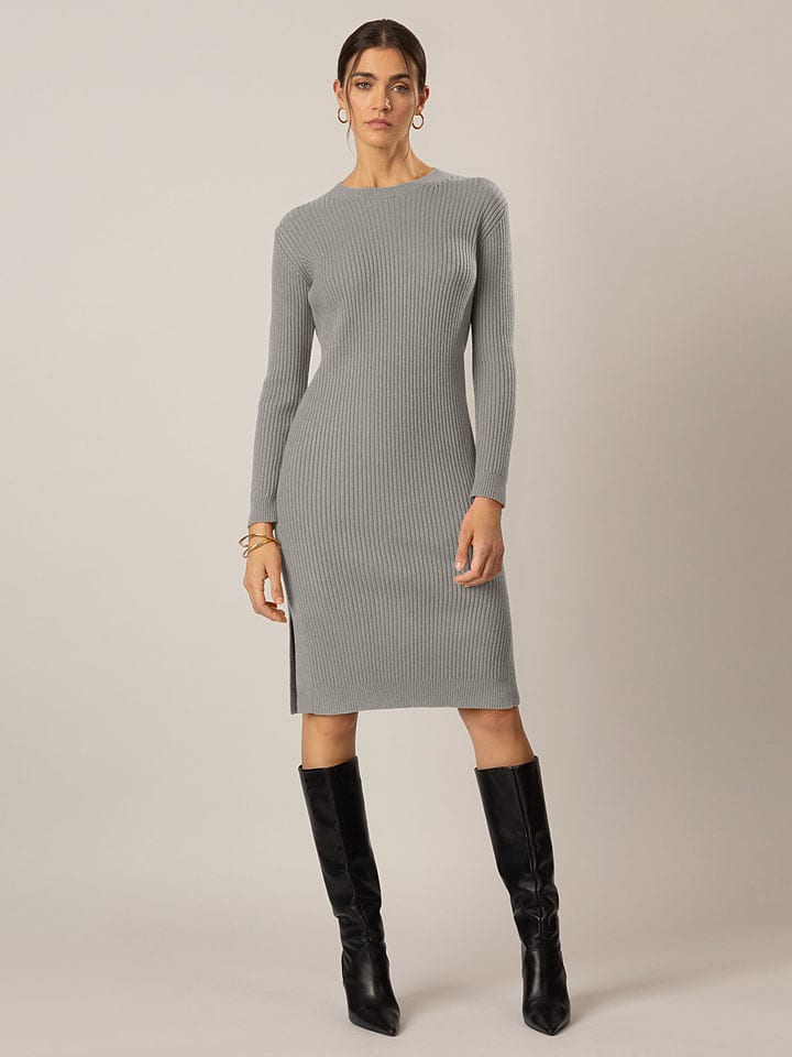 APART Sukienka dzianinowa w kolorze szarym rozmiar: 42