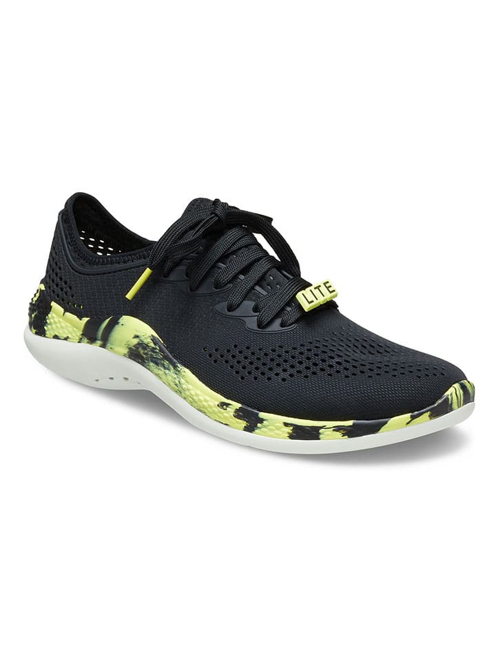 Crocs Sneakersy "LiteRide 360 Marbled Pacer" w kolorze czarno-żółtym rozmiar: 43/44