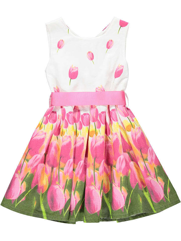 happy girls by Eisend Sukienka w kolorze różowym ze wzorem rozmiar: 128