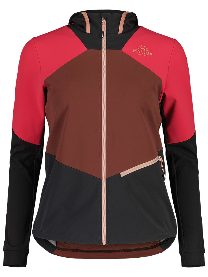 Maloja Kurtka hybrydowa "MarlingM" w kolorze brązowo-czarno-różowym rozmiar: XS