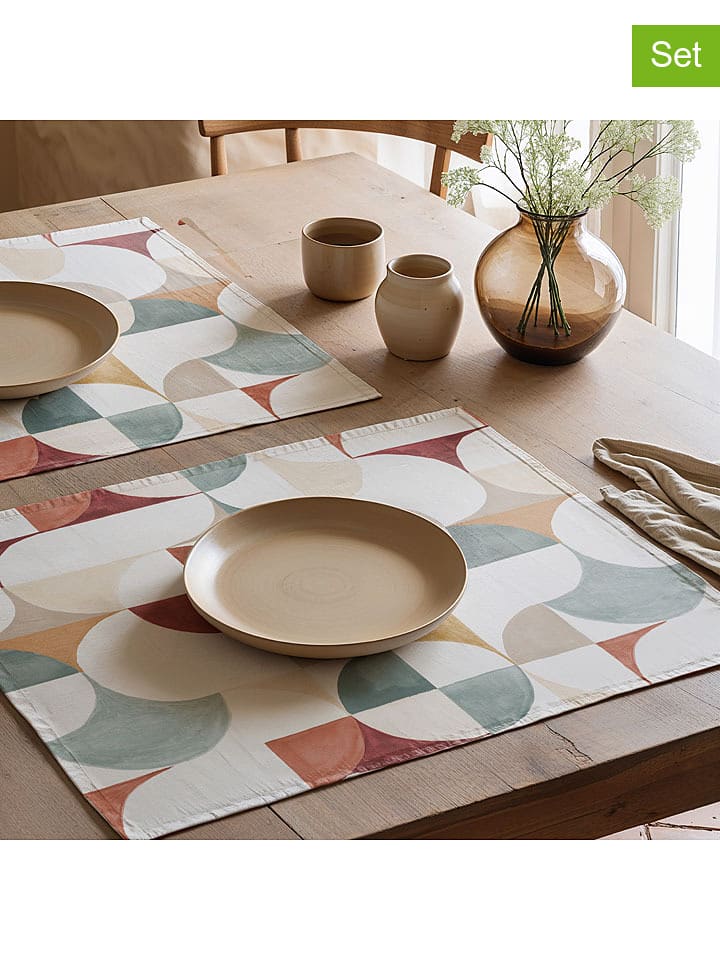 Mint Rugs Podkładki stołowe (2 szt.) "Nagore" ze wzorem - 50 x 40 cm rozmiar: 50x40 cm