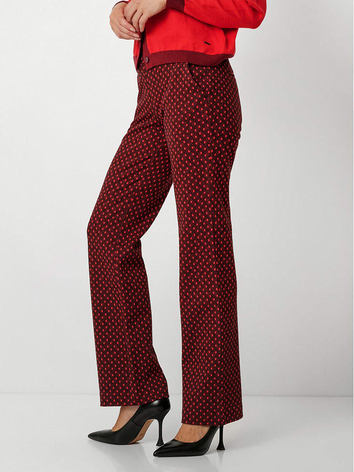 Rosner Spodnie "Jenny" w kolorze czerwono-czarnym rozmiar: 40K