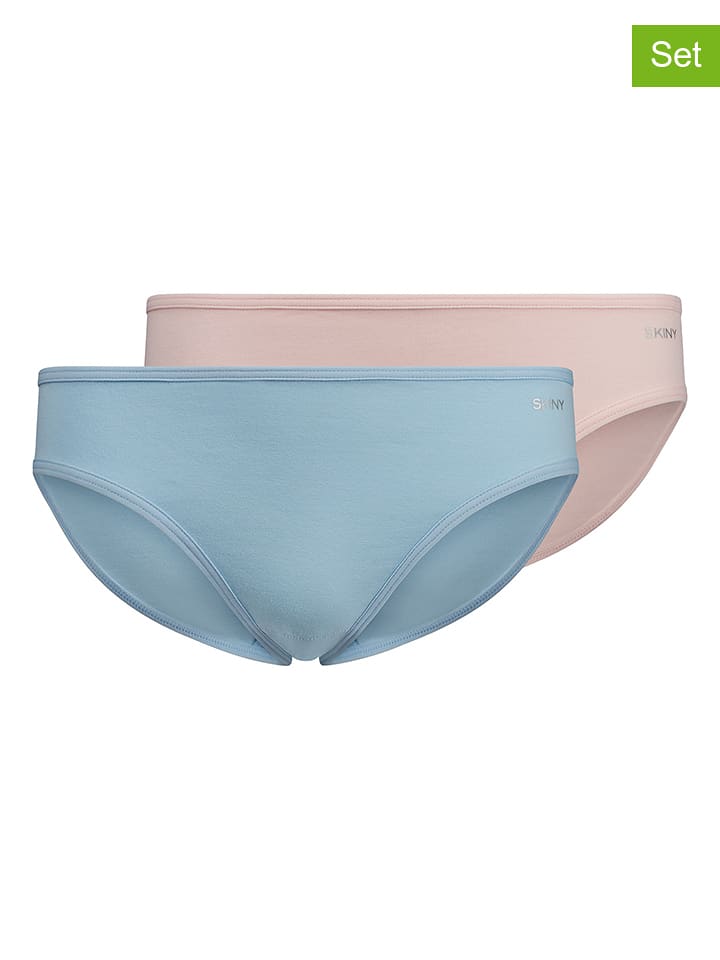 Skiny Majtki (2 pary) w kolorze jasnoróżowym i błękitnym rozmiar: 176