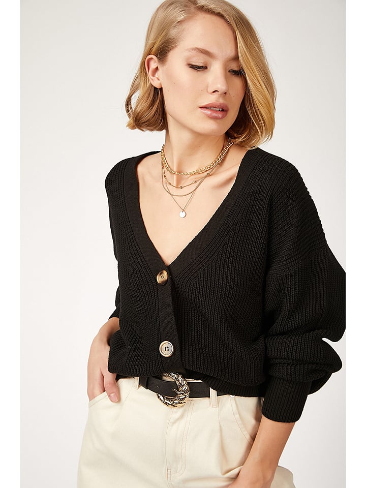 Happiness Istanbul Kardigan w kolorze czarnym rozmiar: S/M