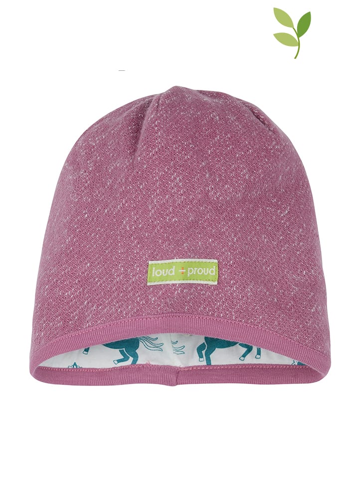 loud + proud Dwustronna czapka w kolorze fioletowym rozmiar: 74/80
