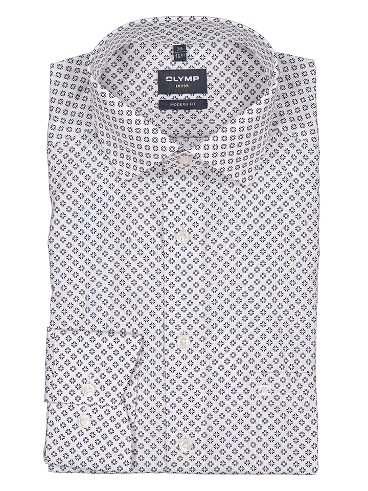 OLYMP Koszula "Luxor" - Modern fit - w kolorze białym rozmiar: 40