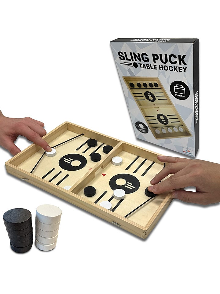 MAD MONKEY Gra planszowa "Mad Monkey - Sling Puck" w kolorze beżowym rozmiar: onesize