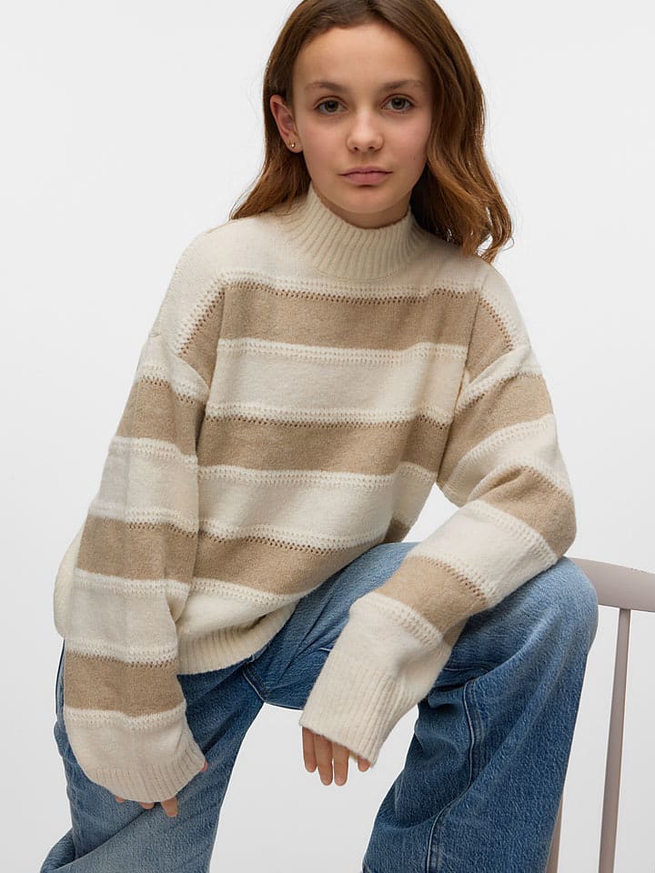 Vero Moda Girl Golf "Minez" w kolorze kremowo-beżowym rozmiar: 134/140