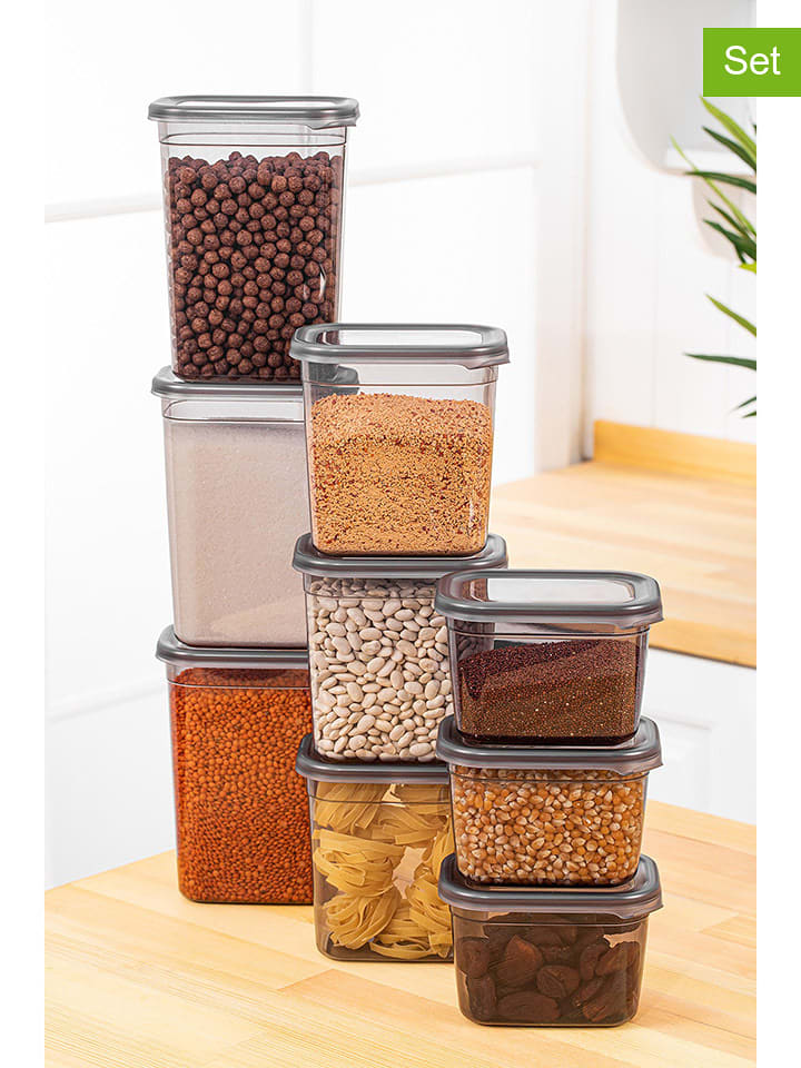 Violeta Home Pojemniki (9 szt.) w kolorze antracytowym rozmiar: onesize