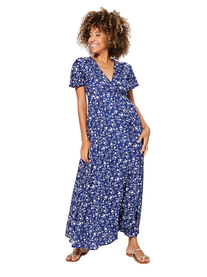 Aller Simplement Sukienka w kolorze granatowo-białym rozmiar: 38/40