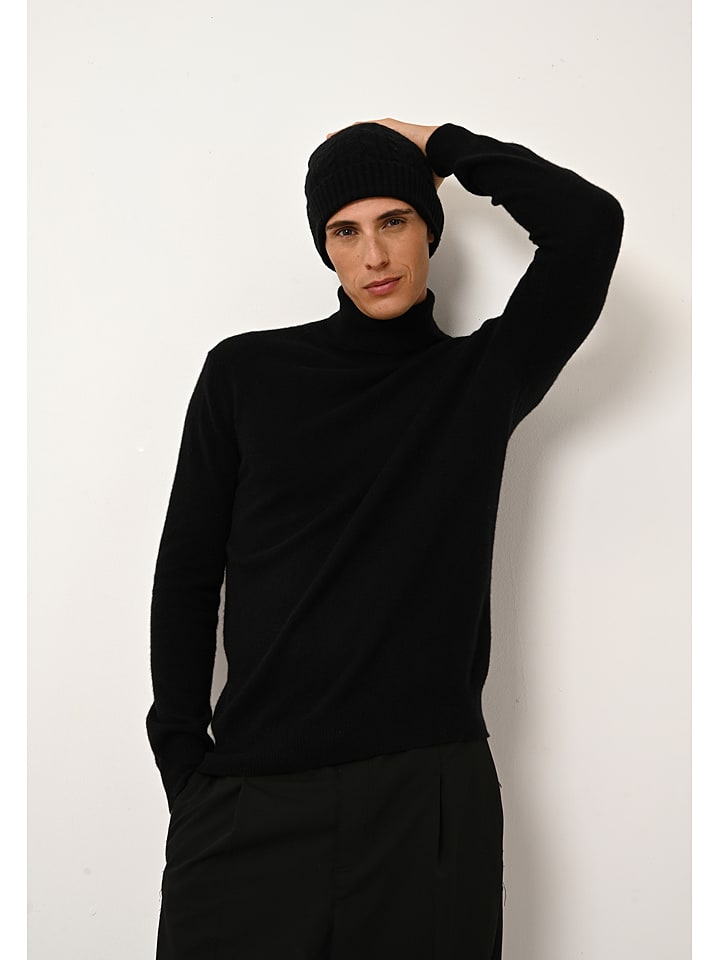 Just Cashmere Kaszmirowy golf "Connor" w kolorze czarnym rozmiar: M