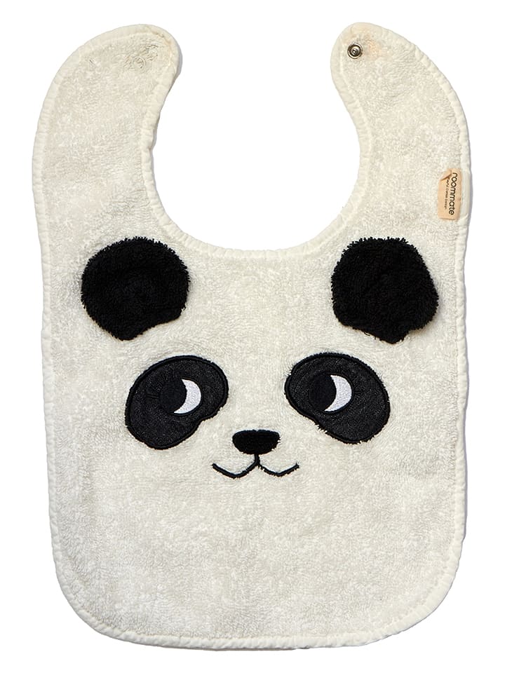 roommate Śliniaczek "Panda" w kolorze biało-czarnym - 40 x 26 cm rozmiar: onesize