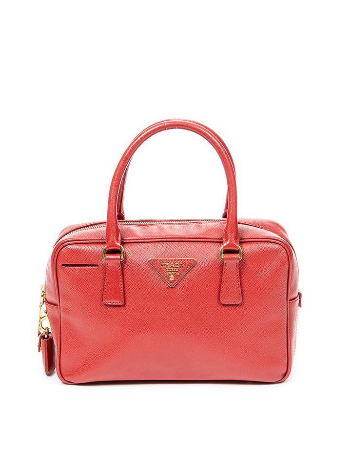 PRADA Skórzana torebka w kolorze czerwonym - 24 x 15 x 8 cm rozmiar: onesize