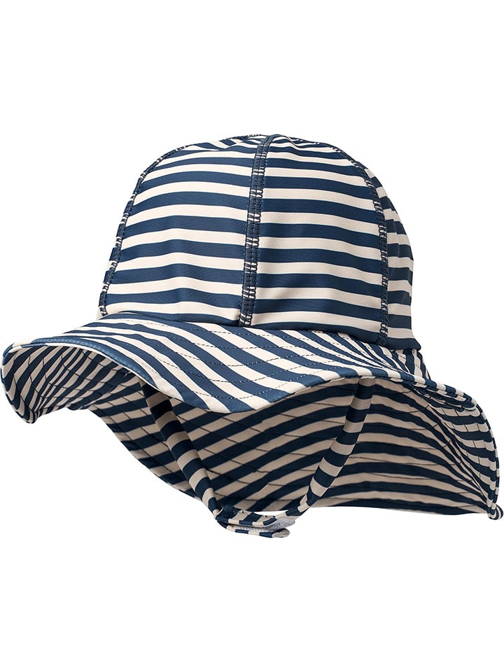 Wheat Kapelusz przeciwsłoneczny w kolorze granatowo-białym rozmiar: 44-47 cm