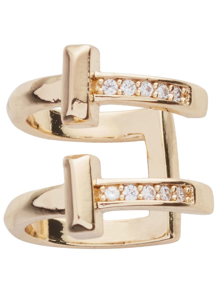 U.S. Polo Assn. Pozłacana nausznica z kryształami rozmiar: onesize