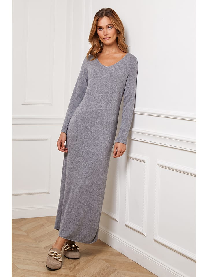 Joséfine Sukienka dzianinowa "Dovel" w kolorze szarym rozmiar: XL
