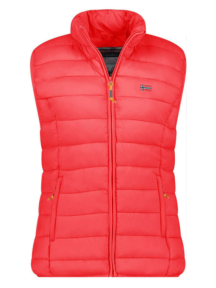 Geographical Norway Kamizelka pikowana "Vatikolor" w kolorze czerwonym rozmiar: L