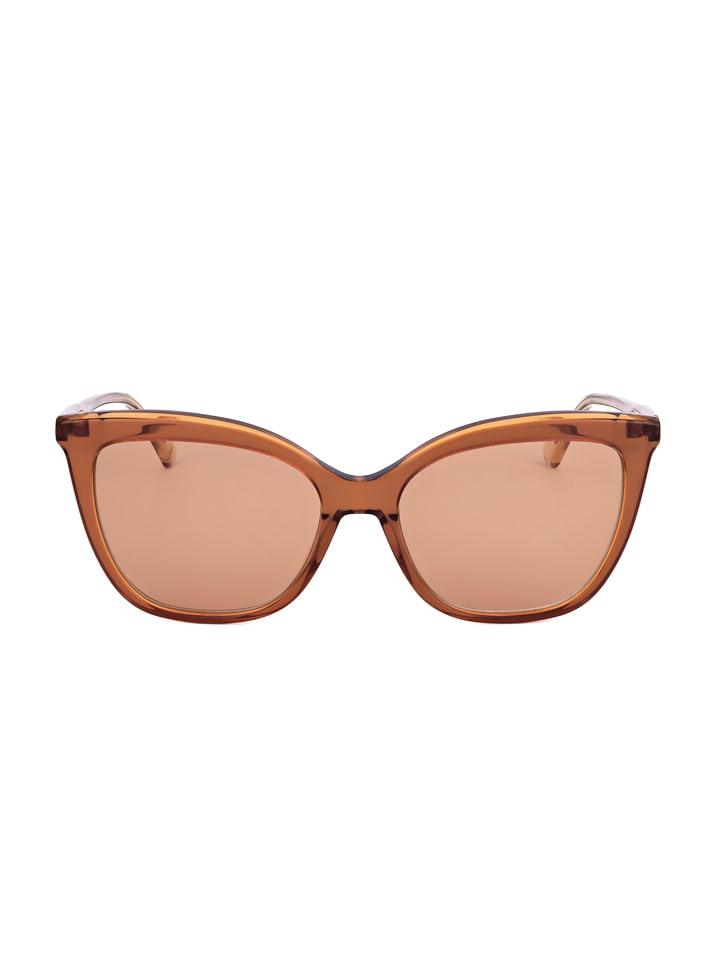 Longchamp Damskie okulary przeciwsłoneczne w kolorze jasnobrązowym rozmiar: 55