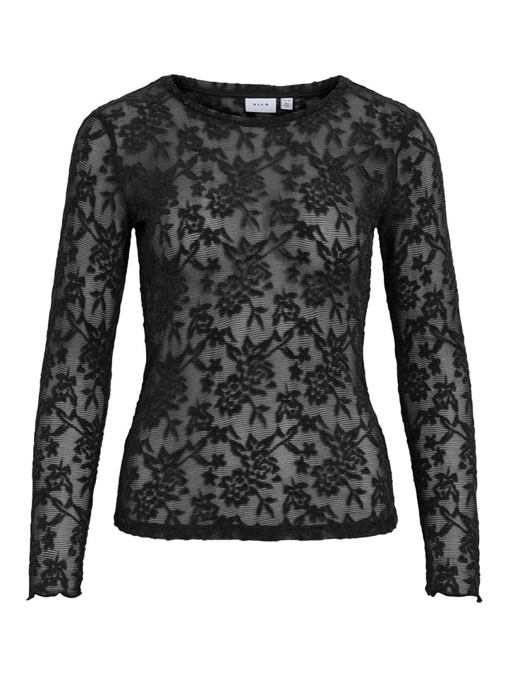 Vila Koszulka "Vizirp" w kolorze czarnym rozmiar: XS