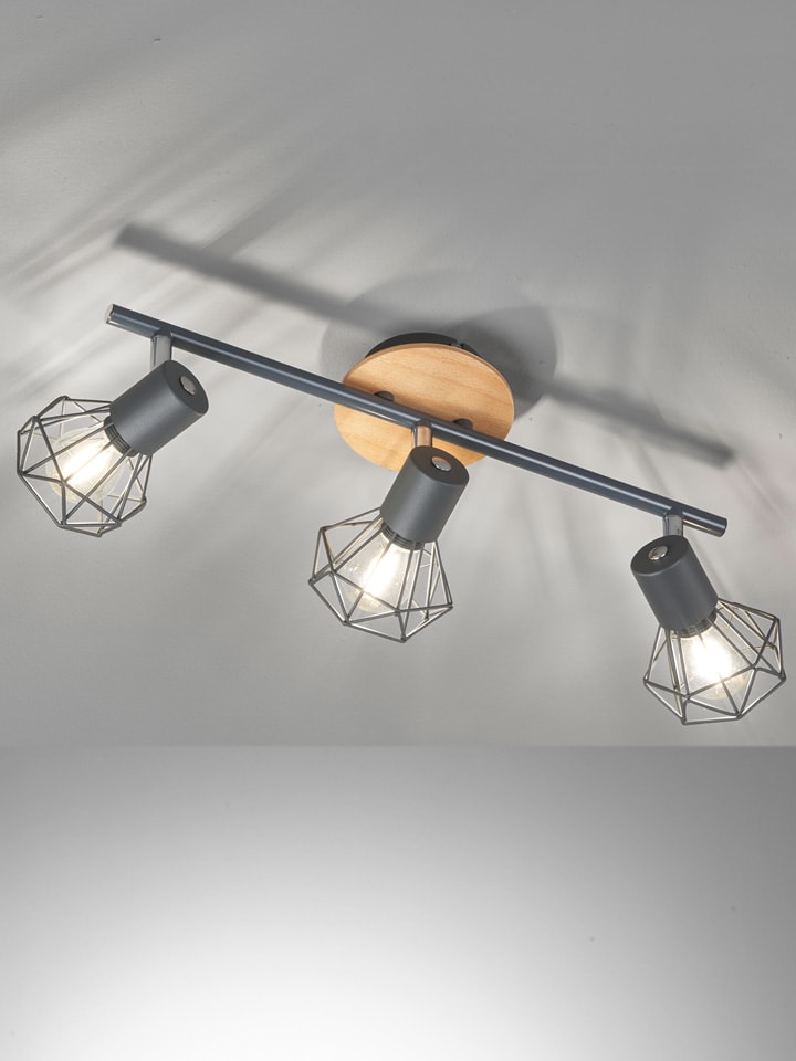 FISCHER & HONSEL Lampa sufitowa "Ran" w kolorze jasnobrązowo-szarym - 42 x 11 cm rozmiar: onesize