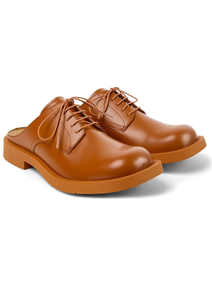 Camper Skórzane chodaki w kolorze jasnobrązowym rozmiar: 39