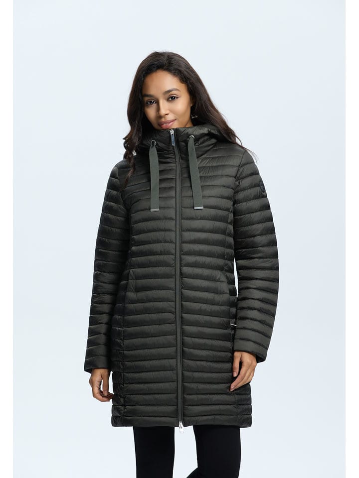 LUHTA Płaszcz pikowany "Hietois" w kolorze czarnym rozmiar: 40