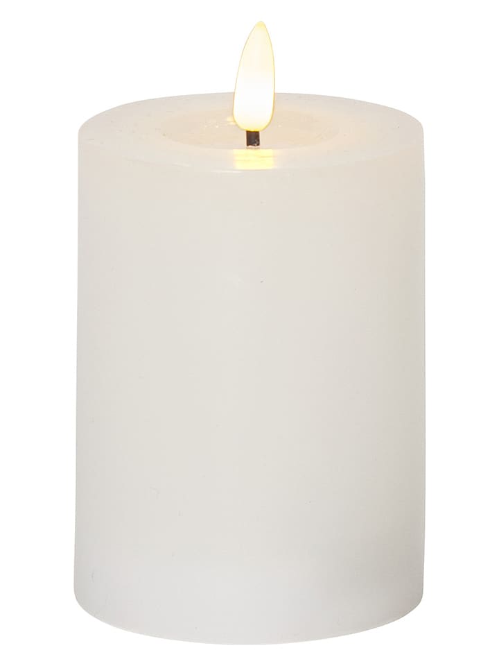 STAR Trading Świeca LED "Flame Flow" w kolorze białym - wys. 12,5 x Ø 7,5 cm rozmiar: onesize