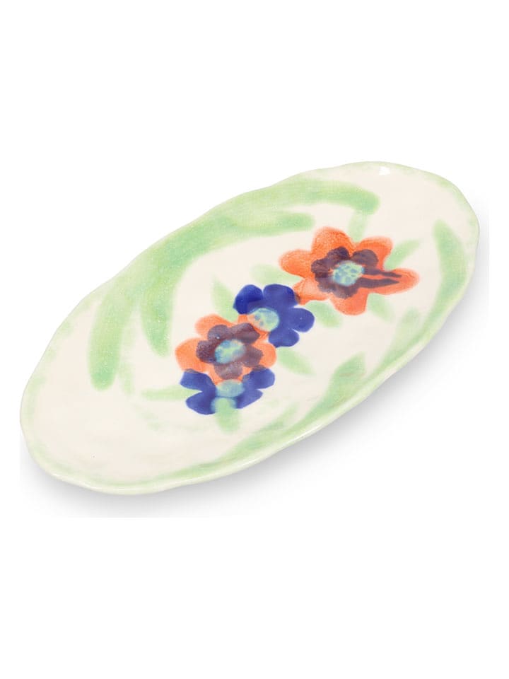 Salt and Pepper Półmisek "Fleur" w kolorze zielonym - 30,5 x 15,5 cm rozmiar: onesize