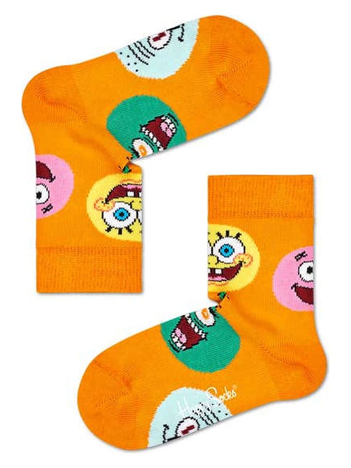 Happy Socks Skarpety "Sponge Bob Circle Of Friends" w kolorze pomarańczowym rozmiar: 13-21