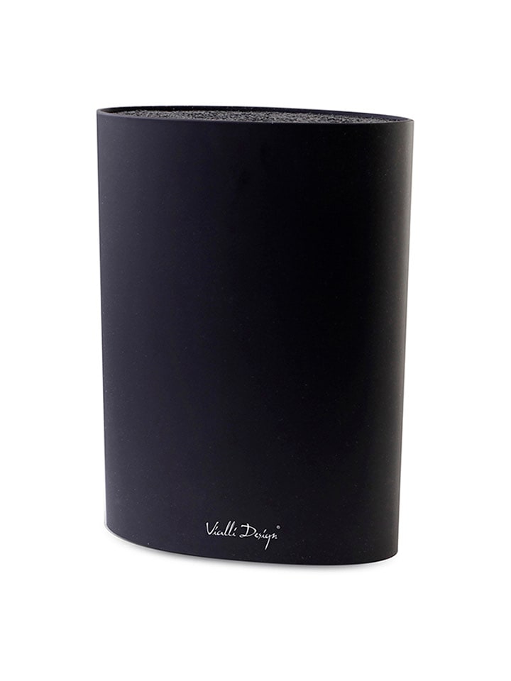 Vialli Design Owalny stojak do noży w kolorze czarnym rozmiar: onesize