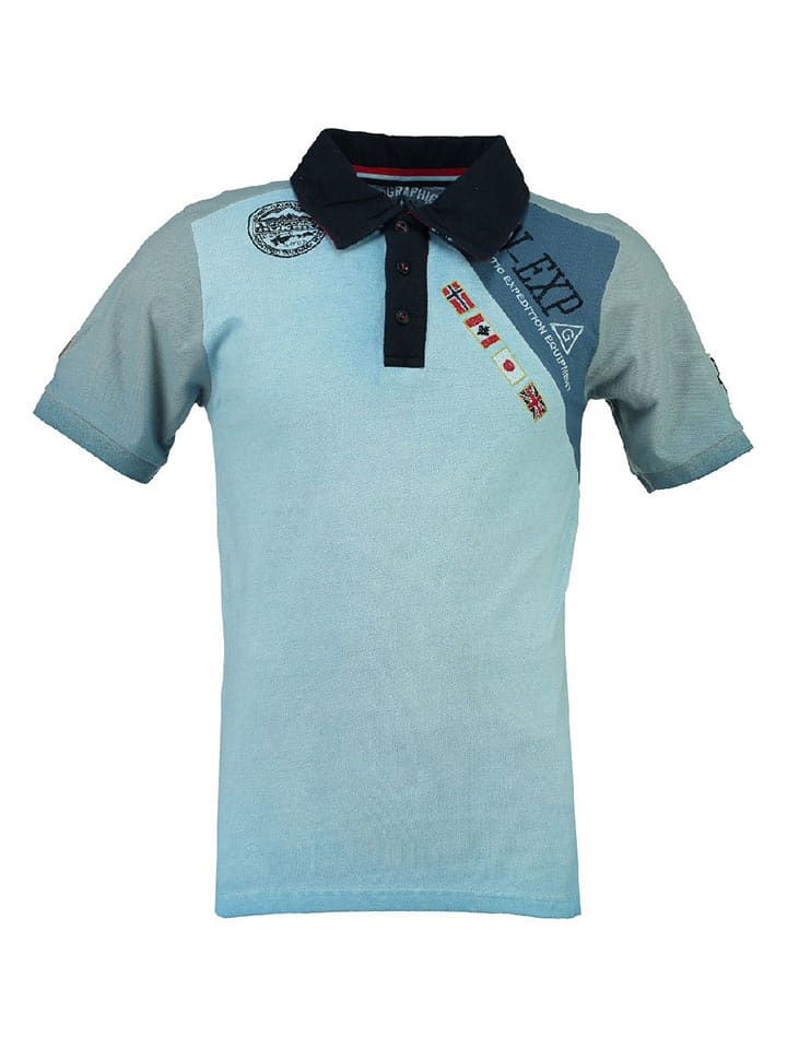 Geographical Norway Koszulka polo "Kasri" w kolorze błękitnym rozmiar: 140