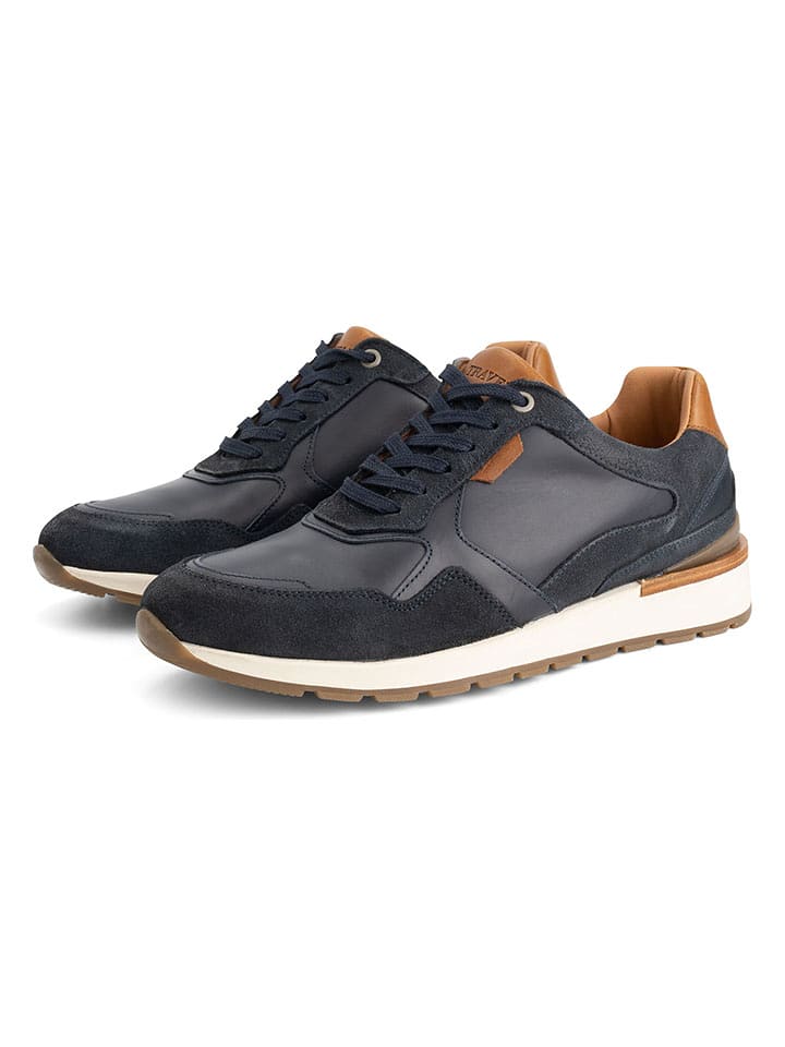 TRAVELIN' Skórzane sneakersy w kolorze granatowym rozmiar: 44