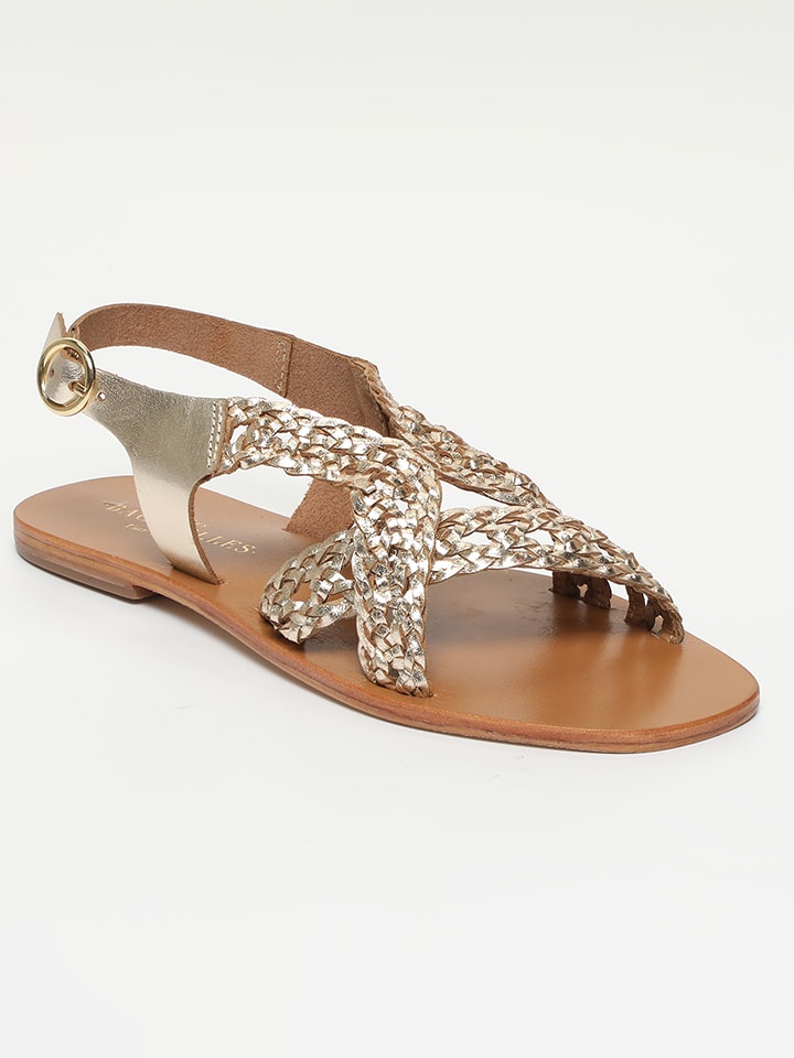 Les BAGATELLES Skórzane sandały "Nahuel" w kolorze złotym rozmiar: 41