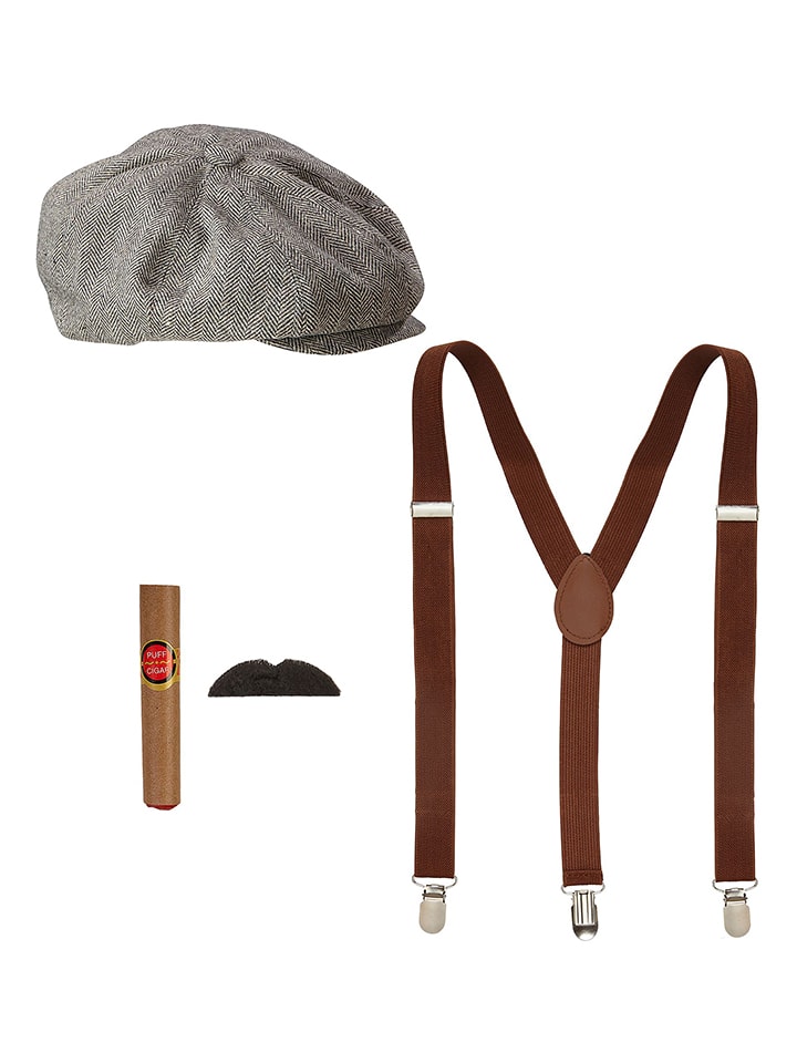 Carnival Party 4-częściowy zestaw "The Wild 20s" w kolorze szaro-jasnobrązowym rozmiar: onesize