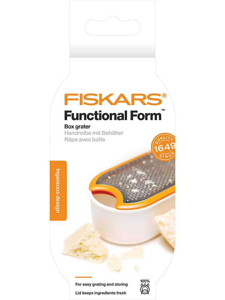 Fiskars Tarka ręczna "Functional Form" w kolorze biało-pomarańczowym - szer. 21 cm rozmiar: onesize