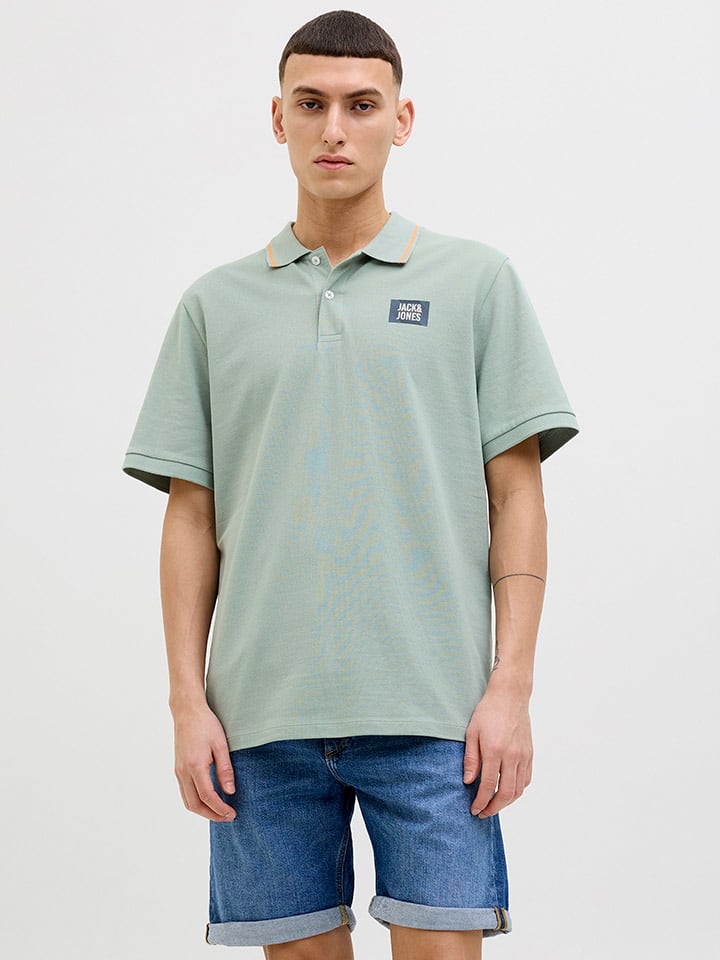 Jack & Jones Koszulka polo w kolorze zielonym rozmiar: M