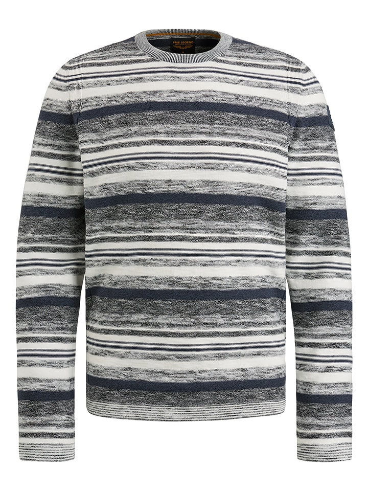 PME Legend Sweter w kolorze szaro-granatowym rozmiar: L