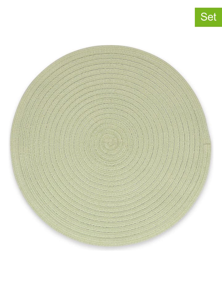 Salt and Pepper Podkładki stołowe (4 szt.) "Nala" w kolorze zielonym - Ø 36 cm rozmiar: onesize