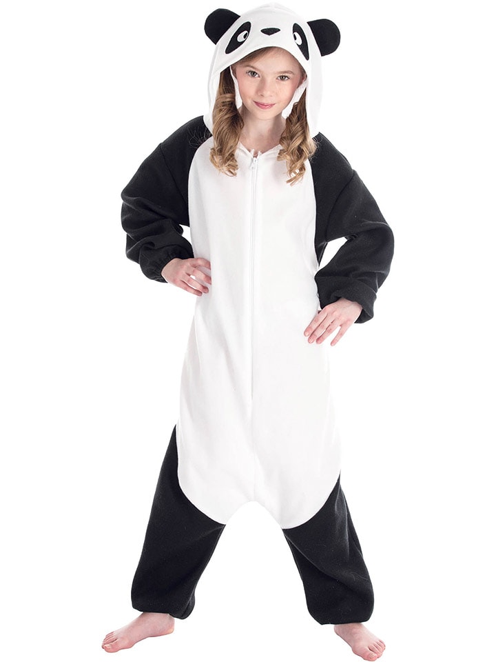 CHAKS Kombinezon kostiumowy "Panda" w kolorze czarno-białym rozmiar: 140