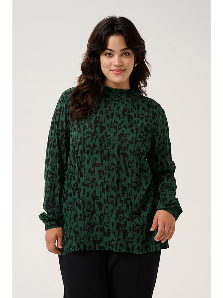 Kaffe Bluzka w kolorze czarno-ciemnozielonym rozmiar: 44