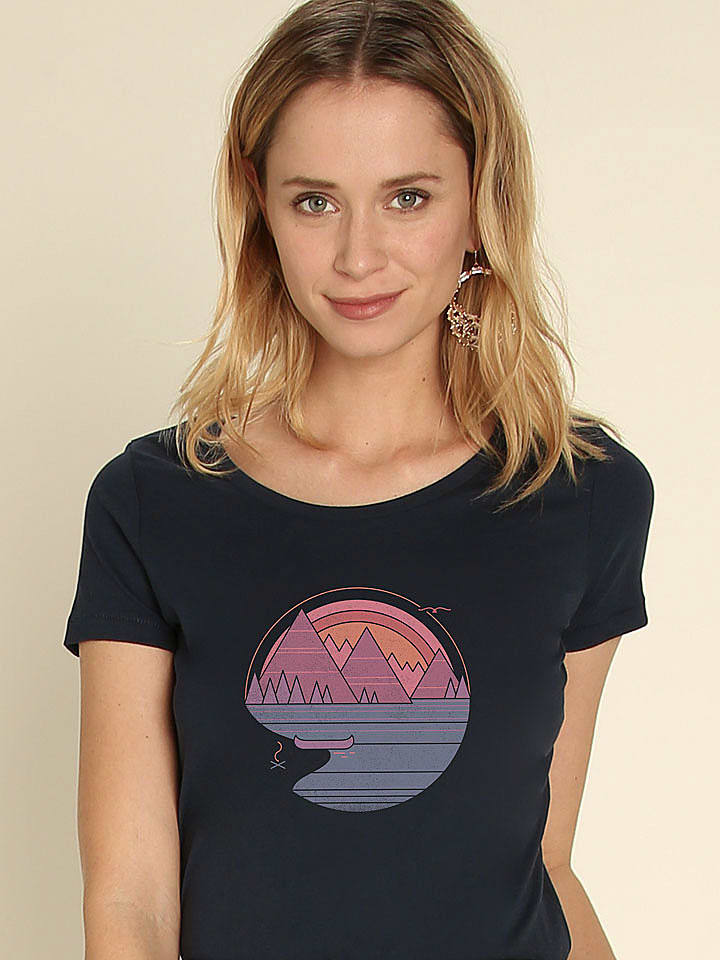 WOOOP Koszulka "The mountains are calling" w kolorze granatowym rozmiar: XL